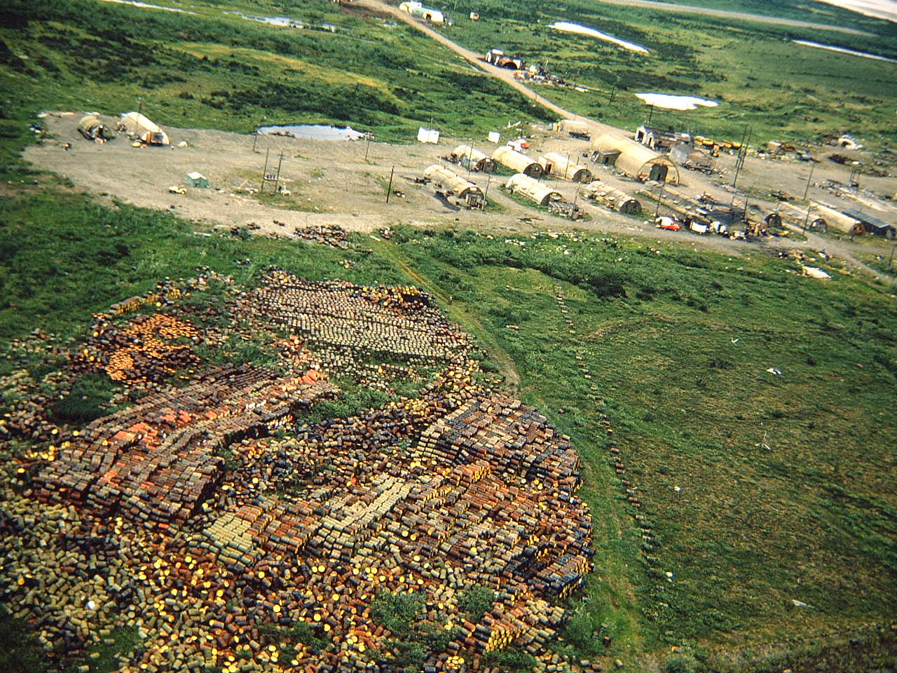 Drum Dump and Umiat Main Camp 1963